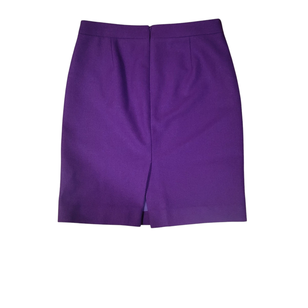 🔥 BUNDLE DEAL: 3/$25 OR 5/$50 The J Crew Pencil Skirt In Purple Wool Size 6 - Picture 2 of 5